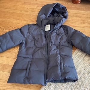 Grey Abercrombie and Fitch puffer jacket